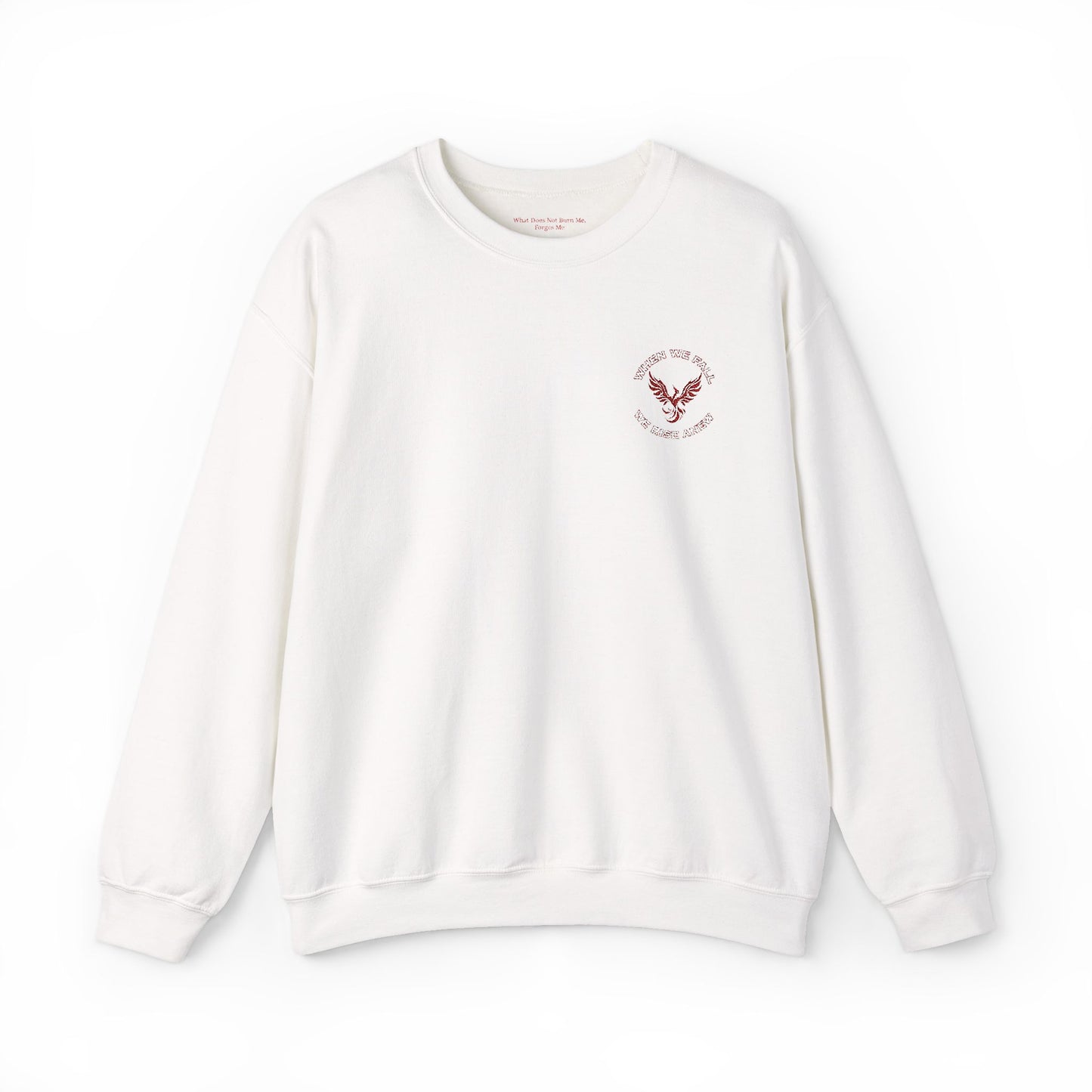 Phoenix Rising Embroidery Crewneck - Cozy Unisex Sweatshirt - Comfortable Crewneck for All Seasons, Perfect Gift for Friends, Stylish Casual Wear, Great for Fall and Winter
