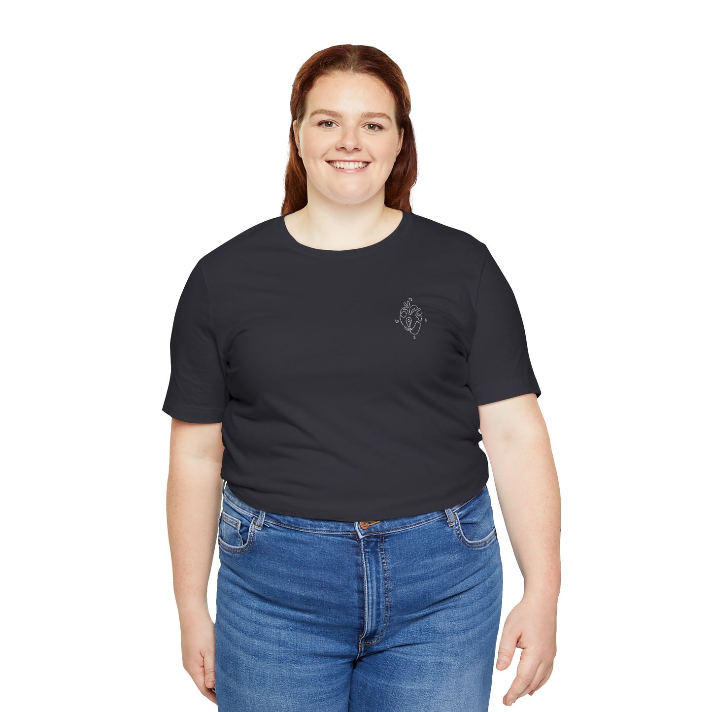 Heartled Jersey Short Sleeve Tee- Embroidery