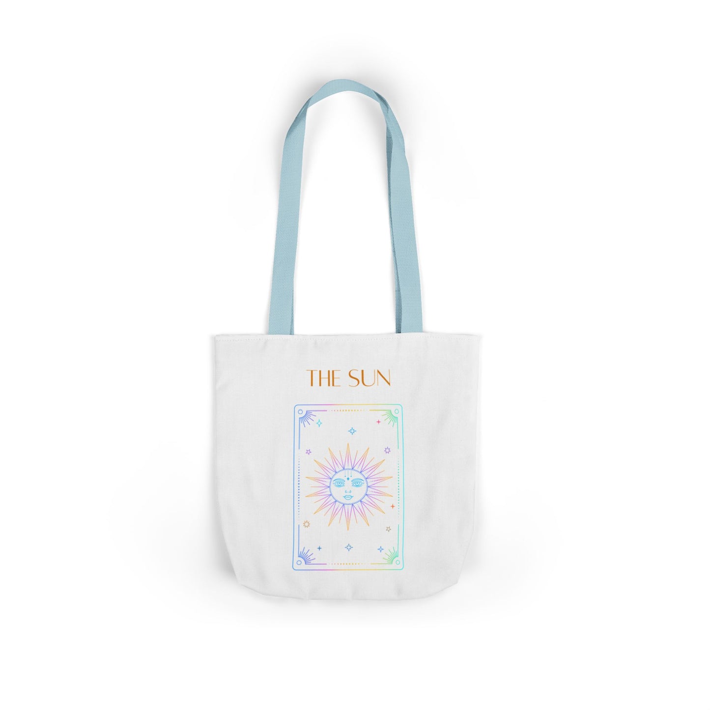 Iridescent Sun & Moon -Canvas Tote Bag, 5-Color Straps