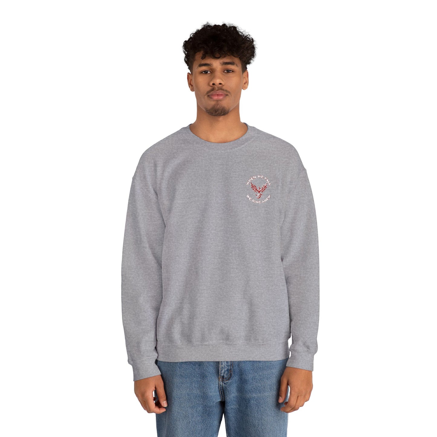 Phoenix Rising Embroidery Crewneck - Cozy Unisex Sweatshirt - Comfortable Crewneck for All Seasons, Perfect Gift for Friends, Stylish Casual Wear, Great for Fall and Winter