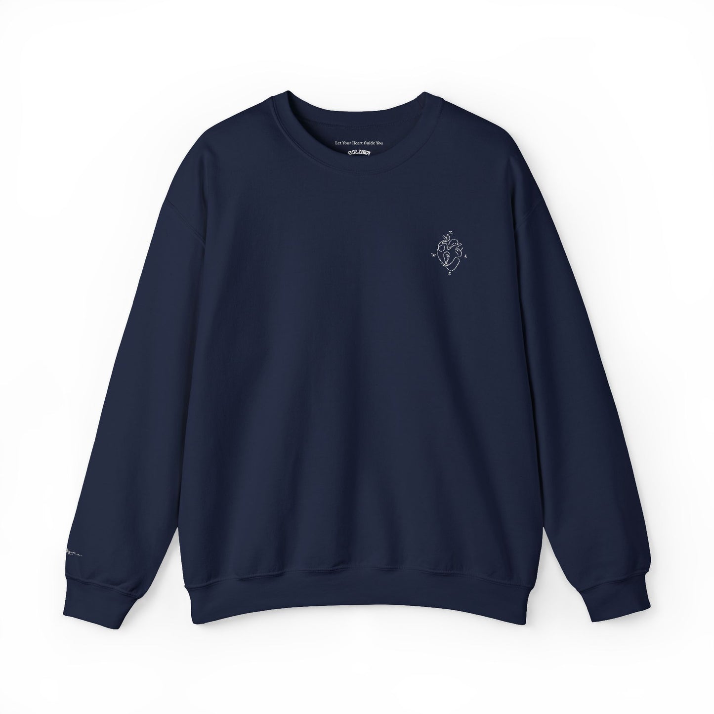 Heartled Crewneck Sweatshirt-Embroidery (Heavy Blend)