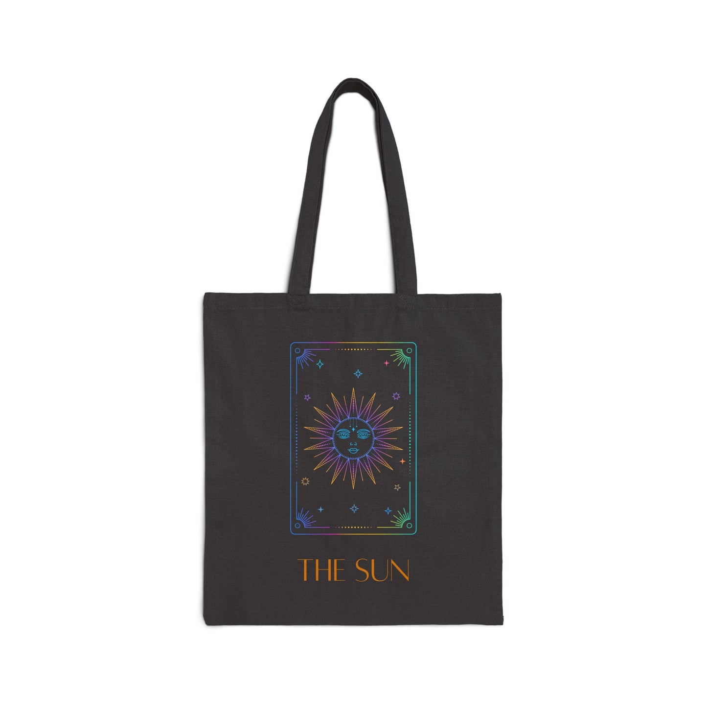 Iridescent Sun & Moon Tote Bag- Black & Beige