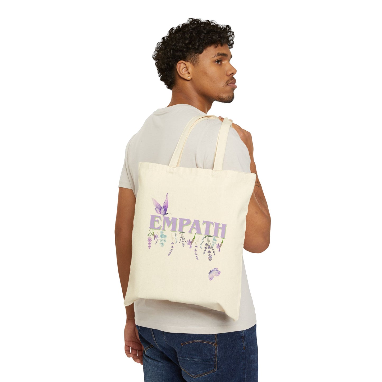 Empath Floral- Cotton Canvas Tote Bag
