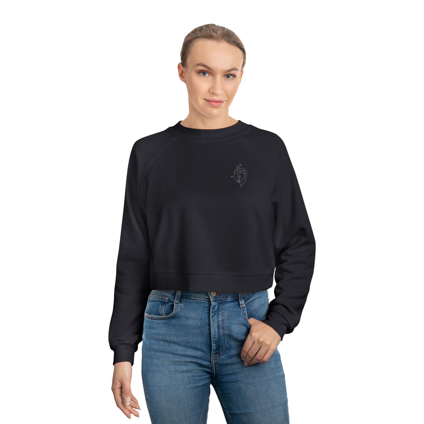 Heartled Cropped Fleece Pullover