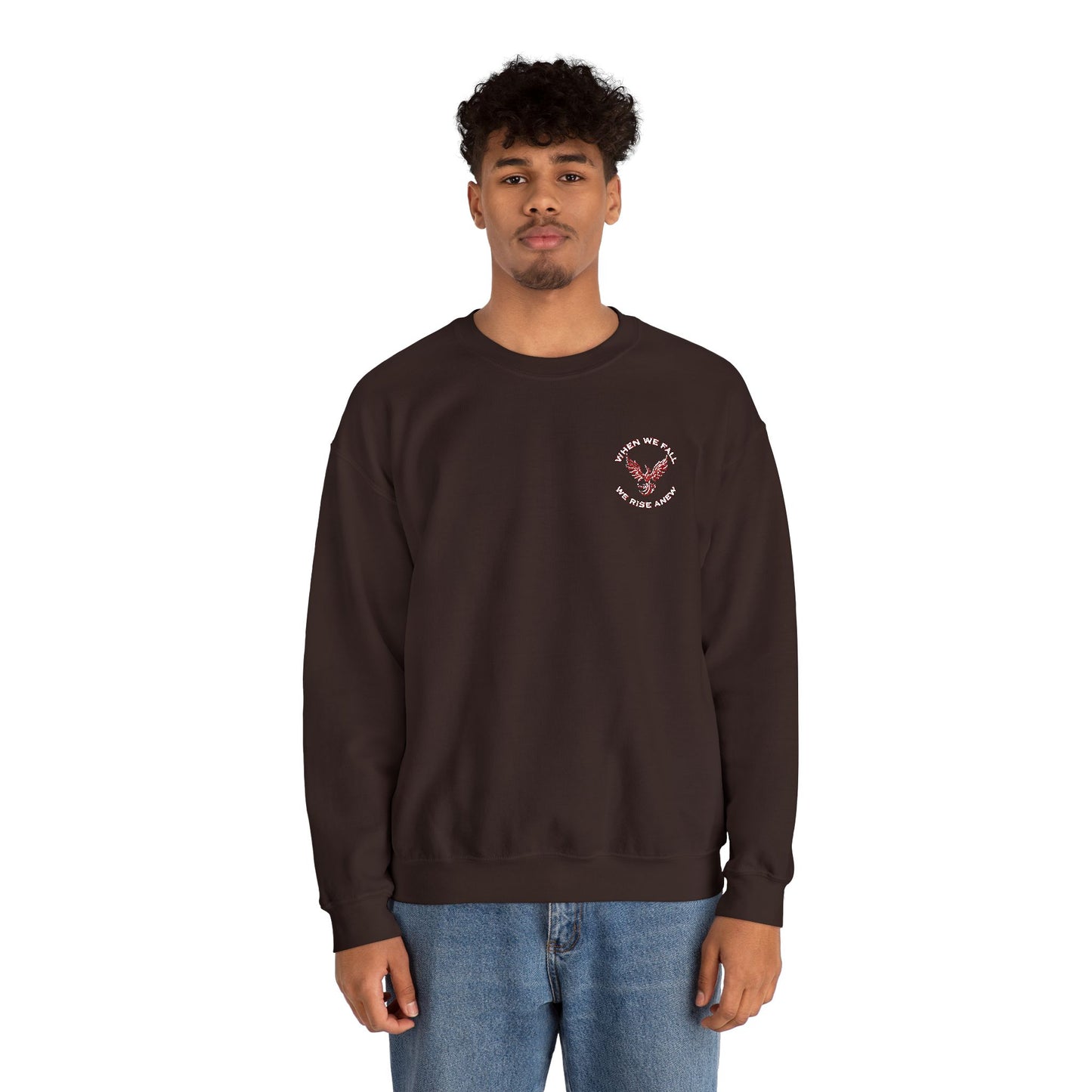 Phoenix Rising Embroidery Crewneck - Cozy Unisex Sweatshirt - Comfortable Crewneck for All Seasons, Perfect Gift for Friends, Stylish Casual Wear, Great for Fall and Winter