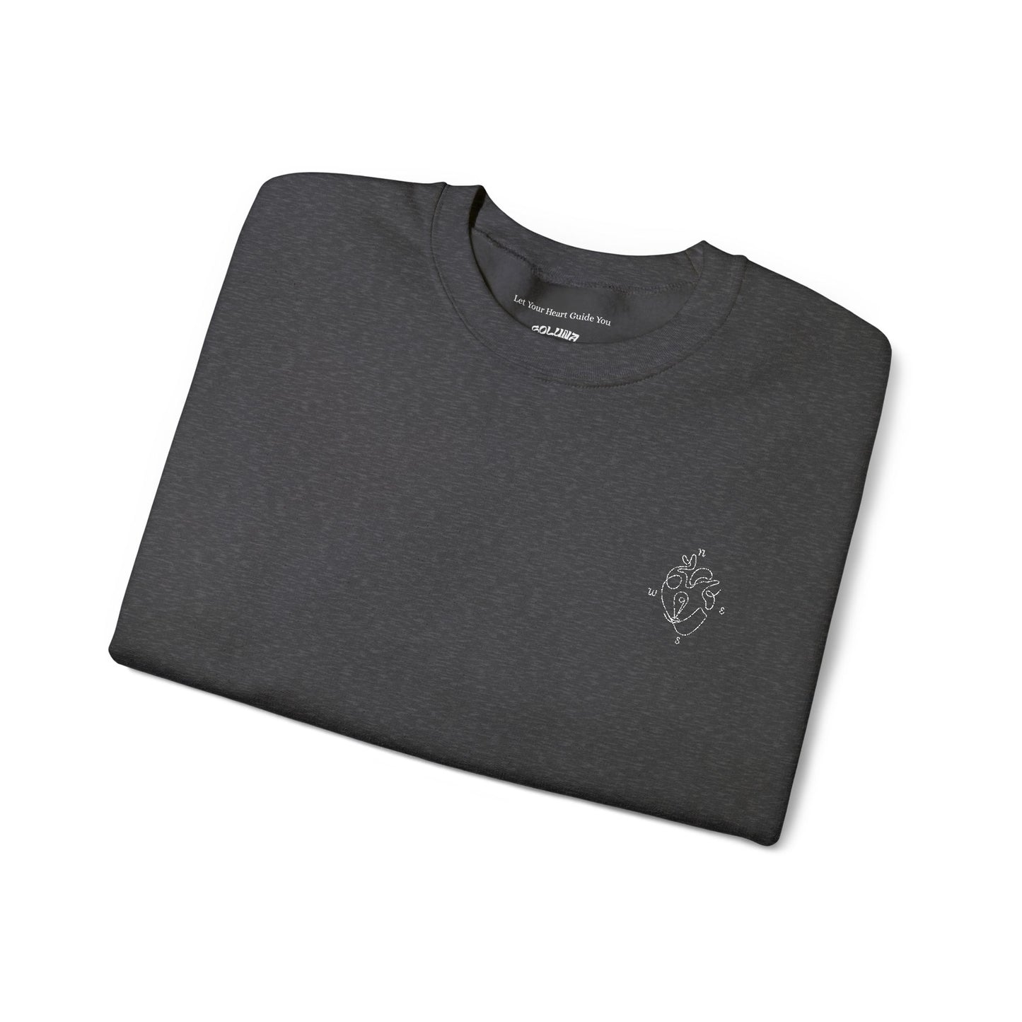 Heartled Crewneck Sweatshirt-Embroidery (Heavy Blend)