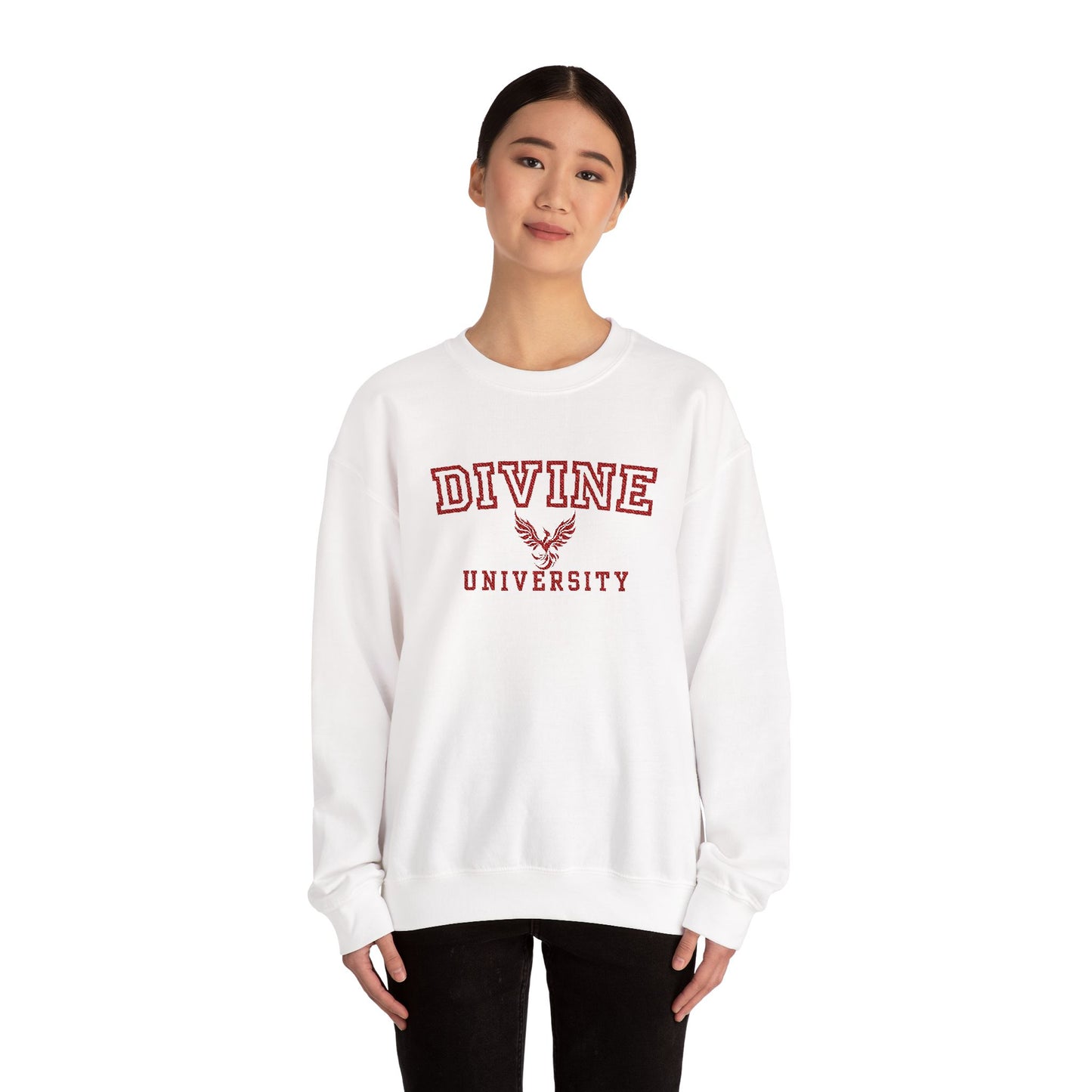 Divine University - Phoenix Rising Embroidery Crewneck Sweatshirt