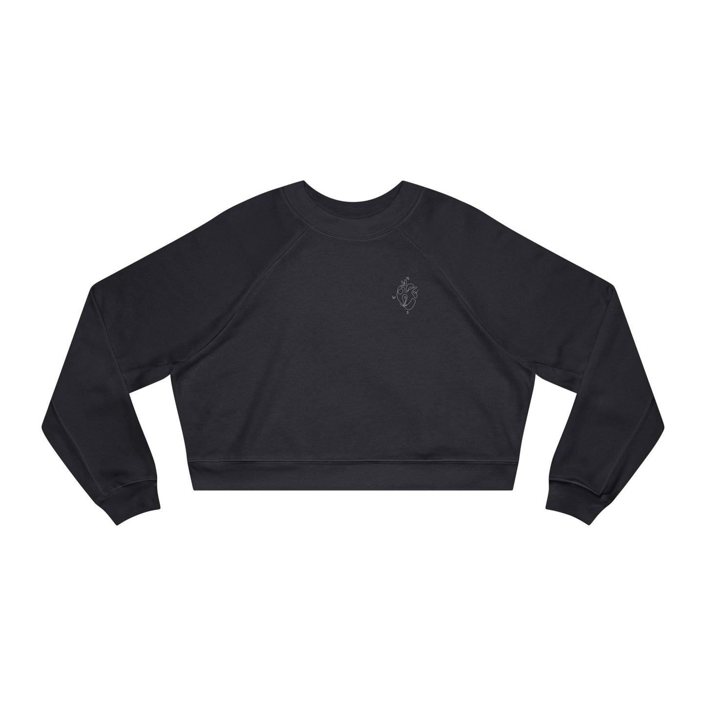 Heartled Cropped Fleece Pullover