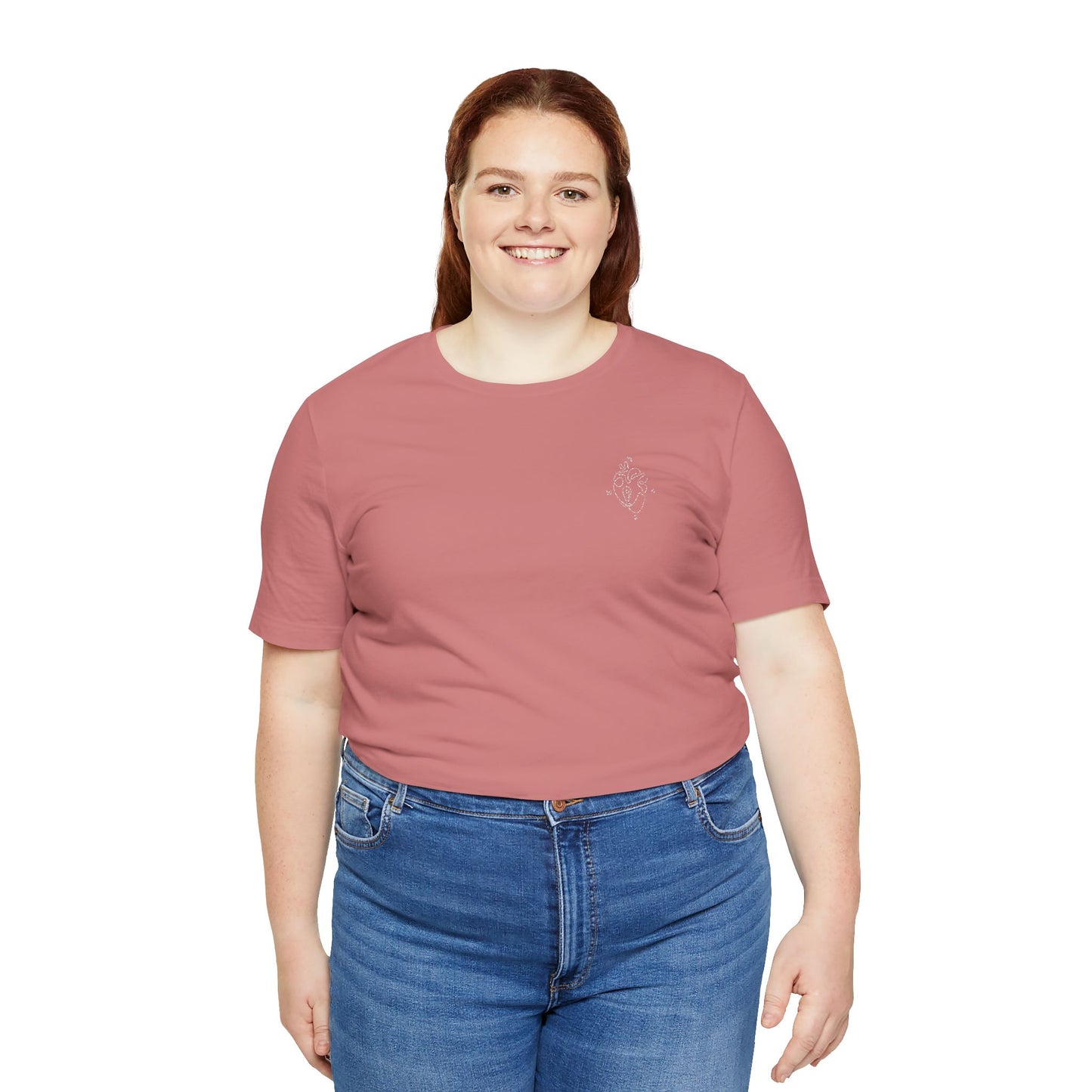 Heartled Jersey Short Sleeve Tee- Embroidery