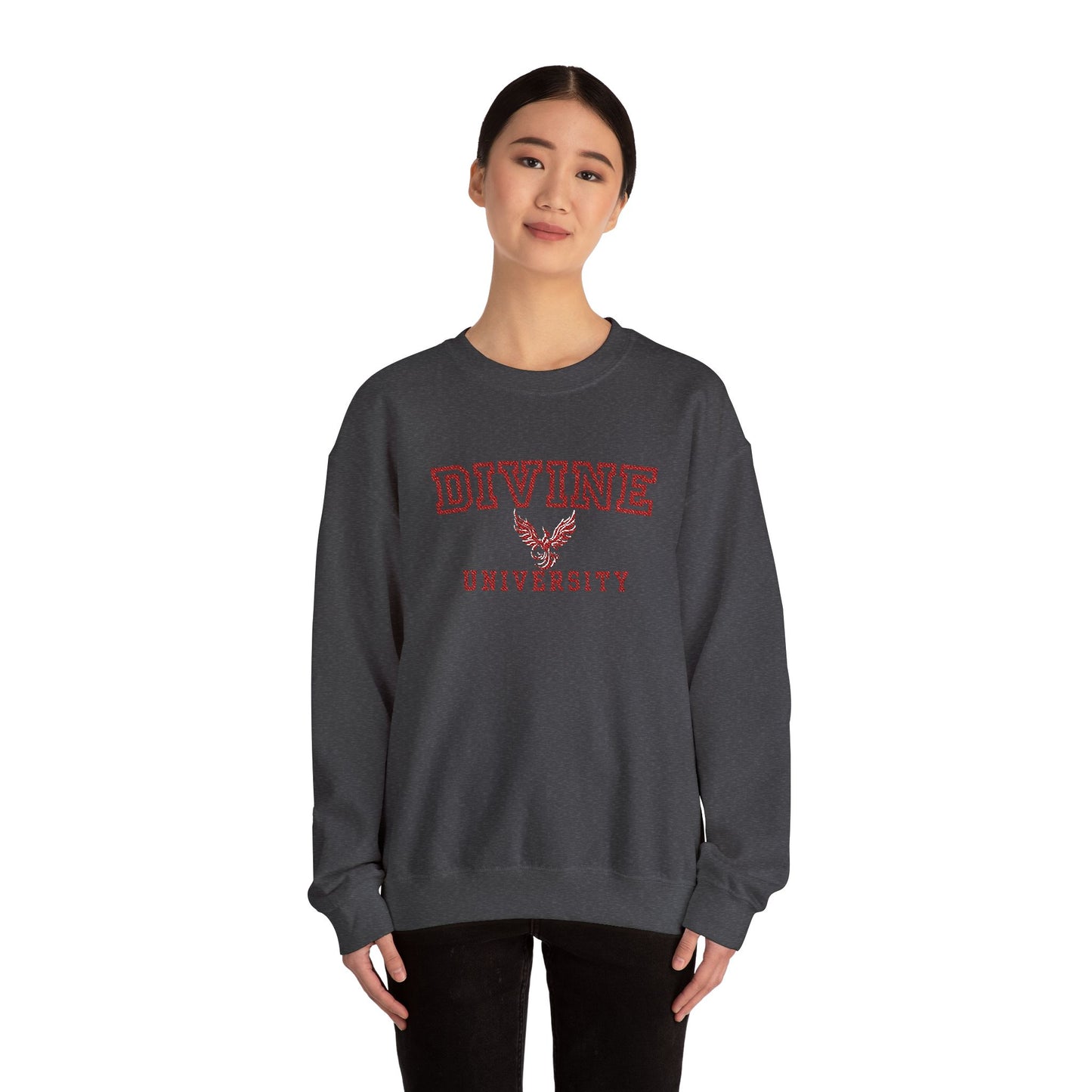 Divine University - Phoenix Rising Embroidery Crewneck Sweatshirt