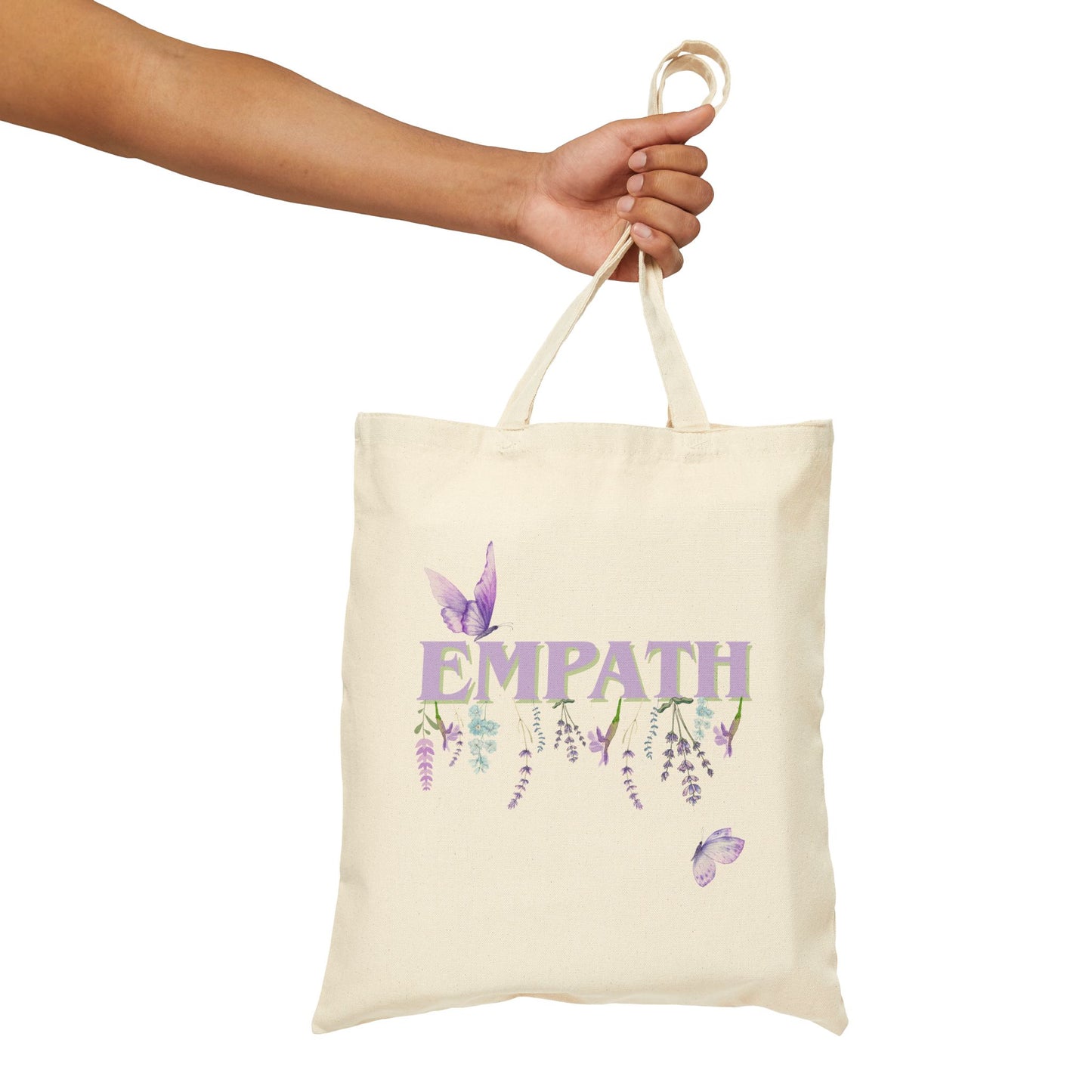 Empath Floral- Cotton Canvas Tote Bag
