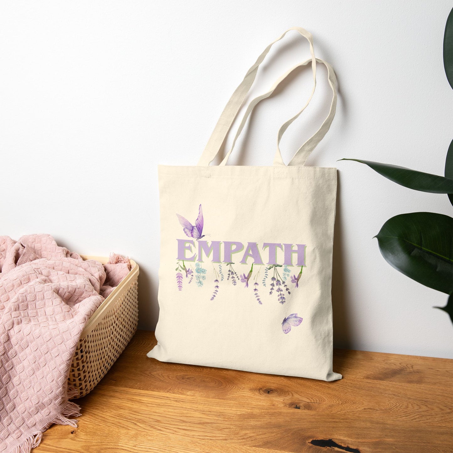 Empath Floral- Cotton Canvas Tote Bag