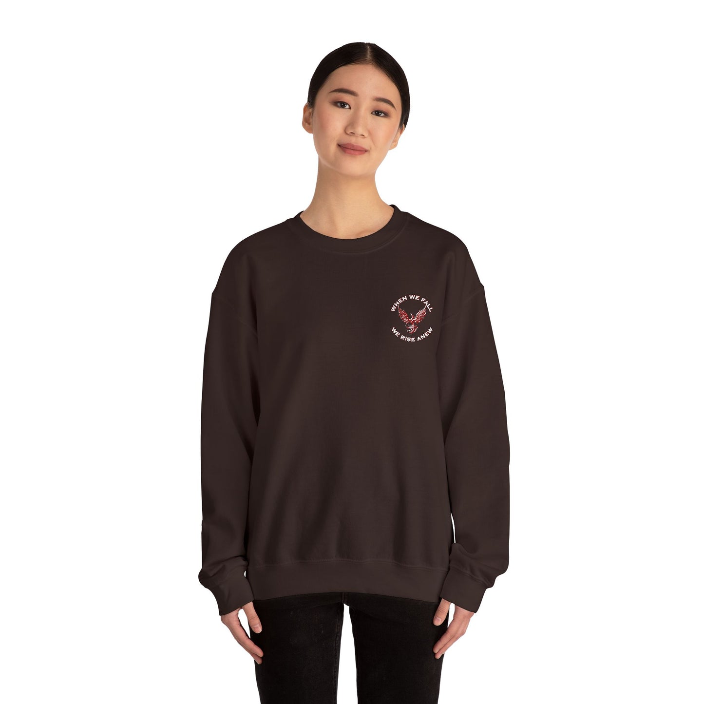 Phoenix Rising Embroidery Crewneck - Cozy Unisex Sweatshirt - Comfortable Crewneck for All Seasons, Perfect Gift for Friends, Stylish Casual Wear, Great for Fall and Winter