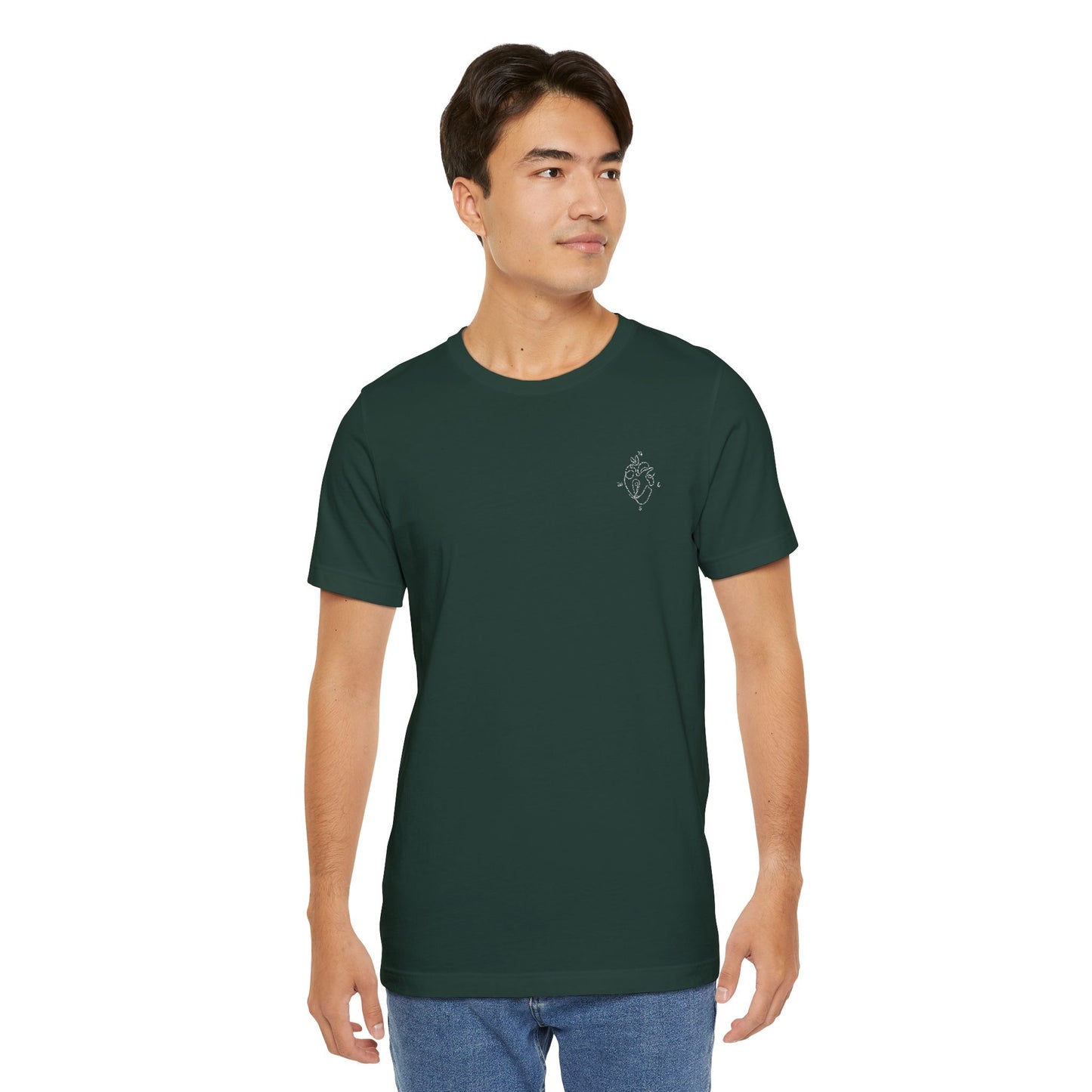 Heartled Jersey Short Sleeve Tee- Embroidery