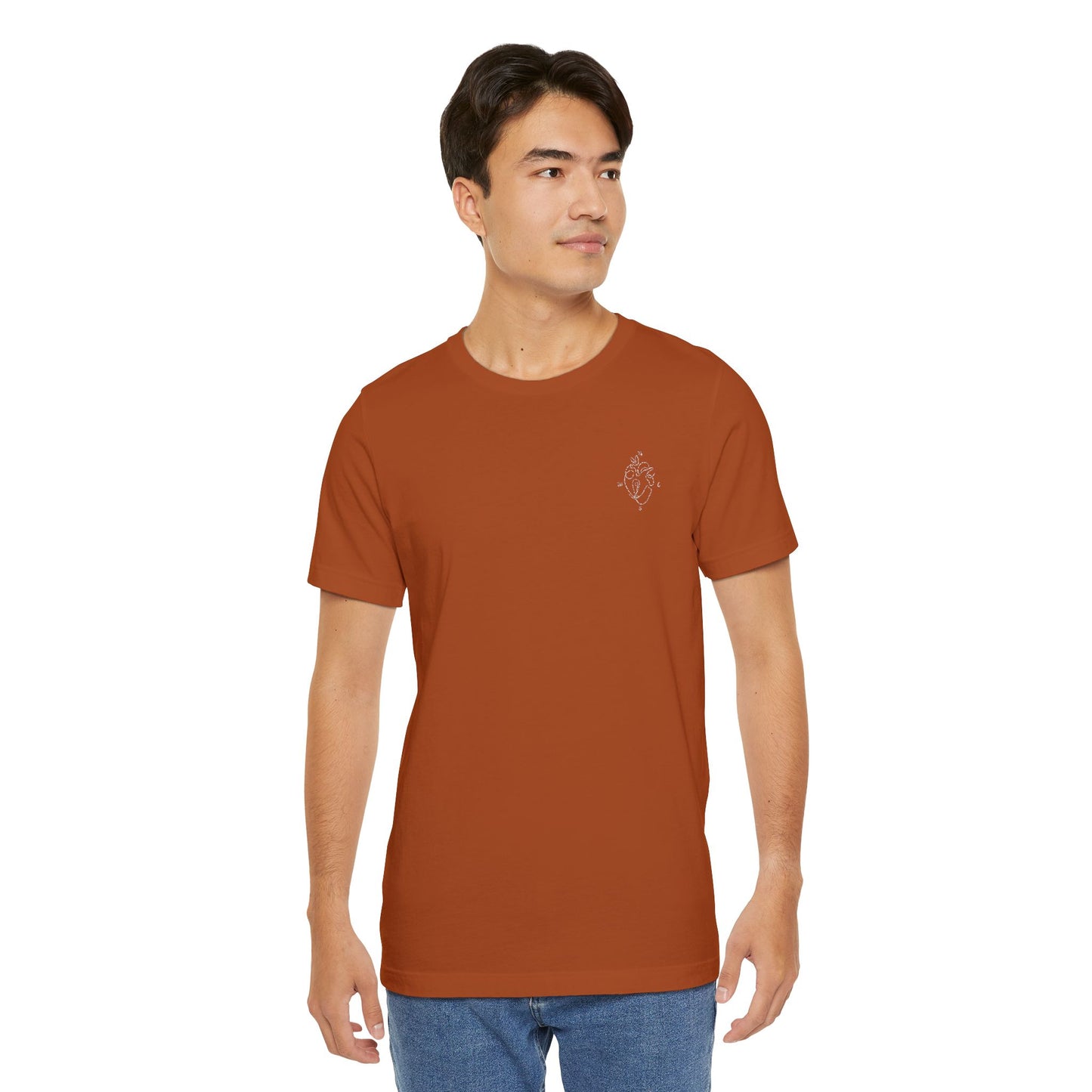 Heartled Jersey Short Sleeve Tee- Embroidery