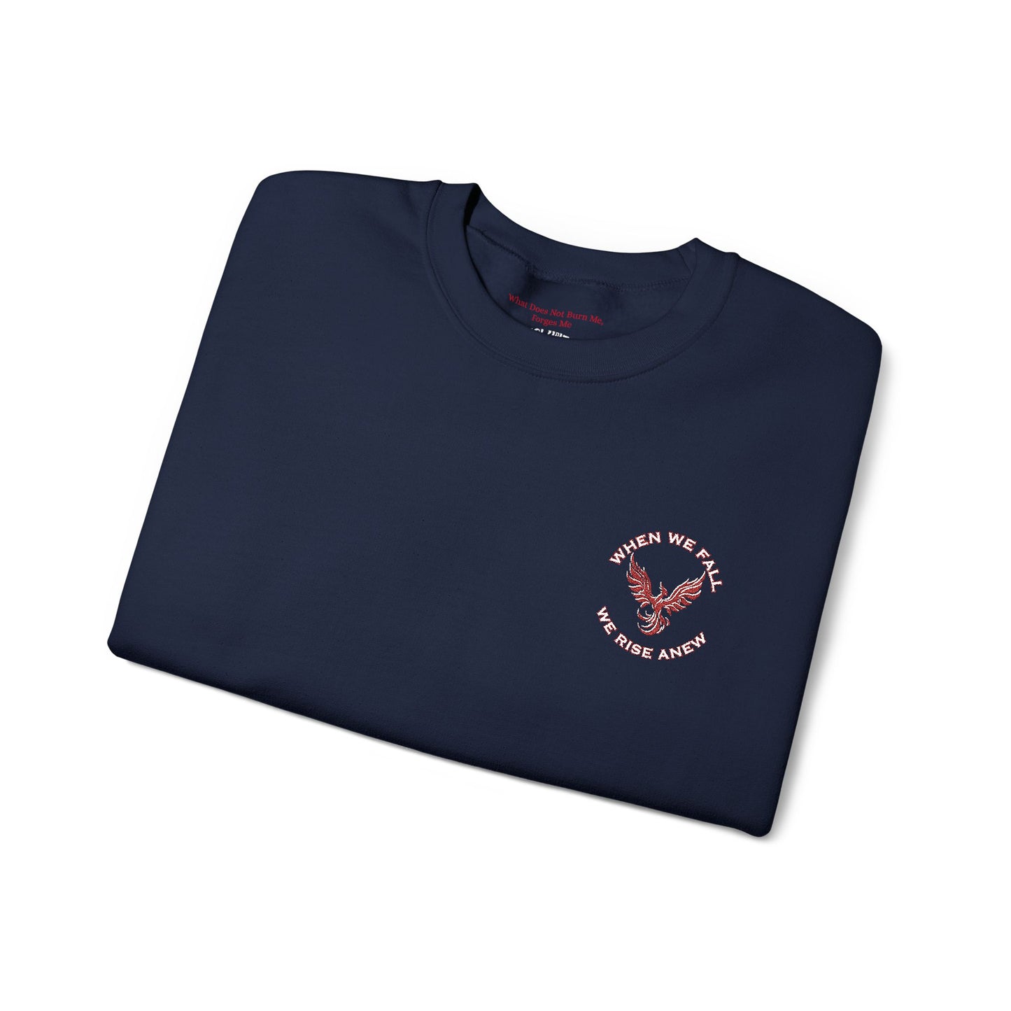 Phoenix Rising Embroidery Crewneck - Cozy Unisex Sweatshirt - Comfortable Crewneck for All Seasons, Perfect Gift for Friends, Stylish Casual Wear, Great for Fall and Winter