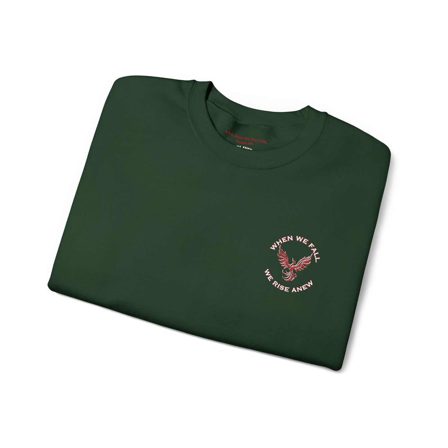 Phoenix Rising Embroidery Crewneck - Cozy Unisex Sweatshirt - Comfortable Crewneck for All Seasons, Perfect Gift for Friends, Stylish Casual Wear, Great for Fall and Winter