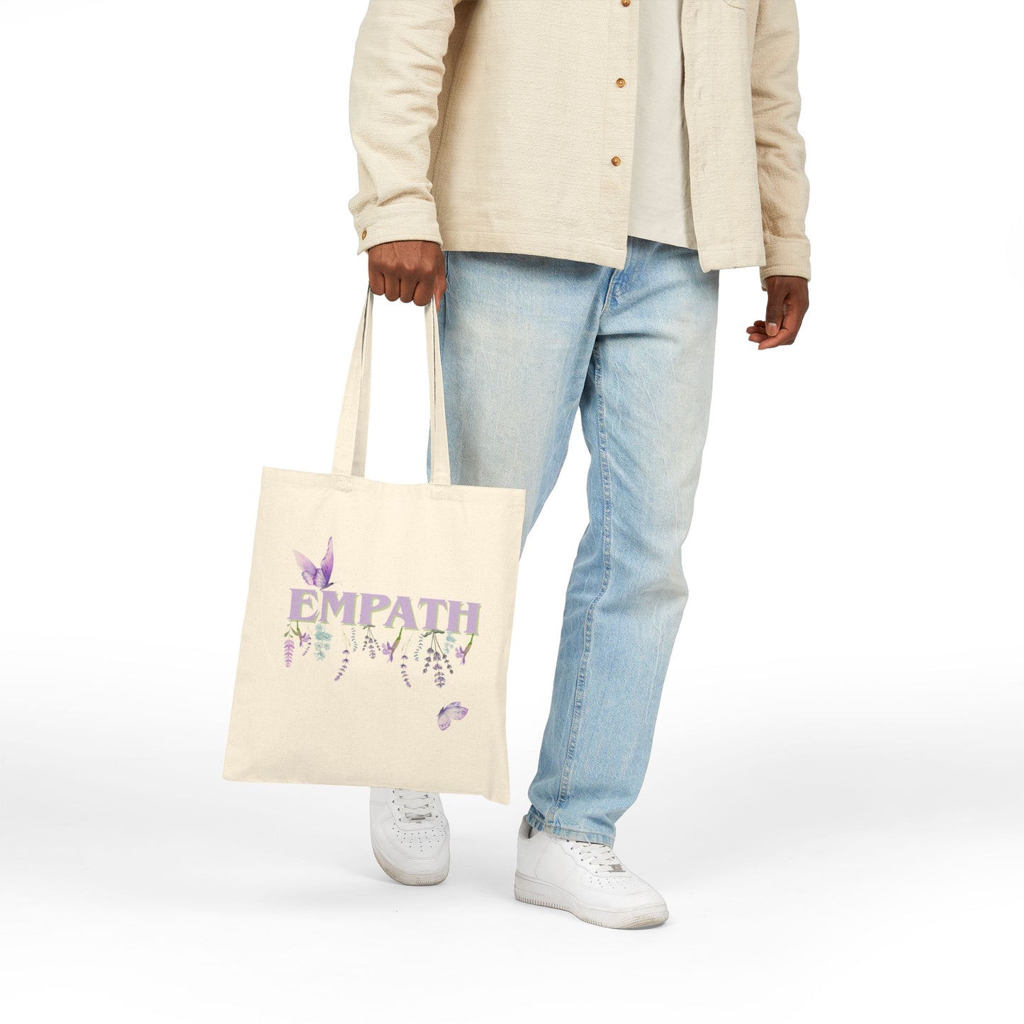 Empath Floral- Cotton Canvas Tote Bag