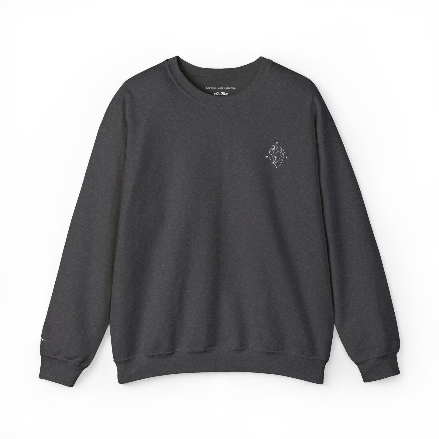 Heartled Crewneck Sweatshirt-Embroidery (Heavy Blend)
