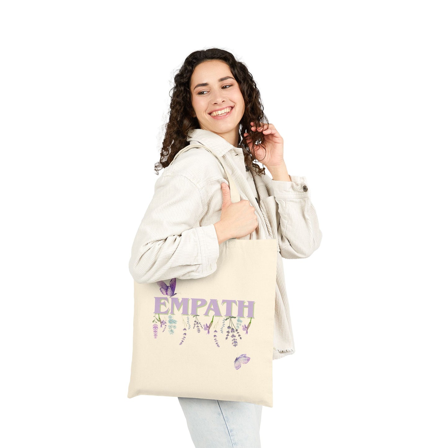 Empath Floral- Cotton Canvas Tote Bag