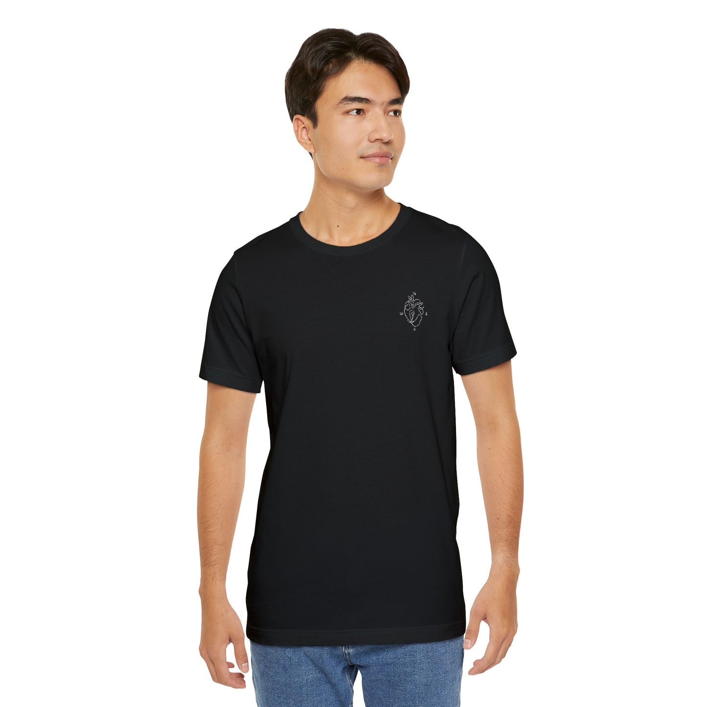 Heartled Jersey Short Sleeve Tee- Embroidery