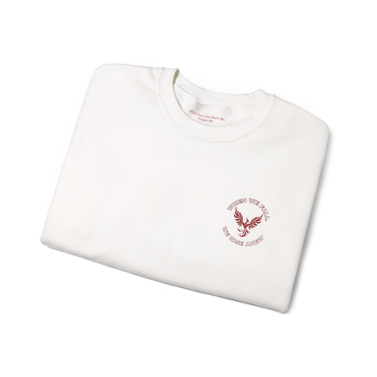 Phoenix Rising Embroidery Crewneck - Cozy Unisex Sweatshirt - Comfortable Crewneck for All Seasons, Perfect Gift for Friends, Stylish Casual Wear, Great for Fall and Winter