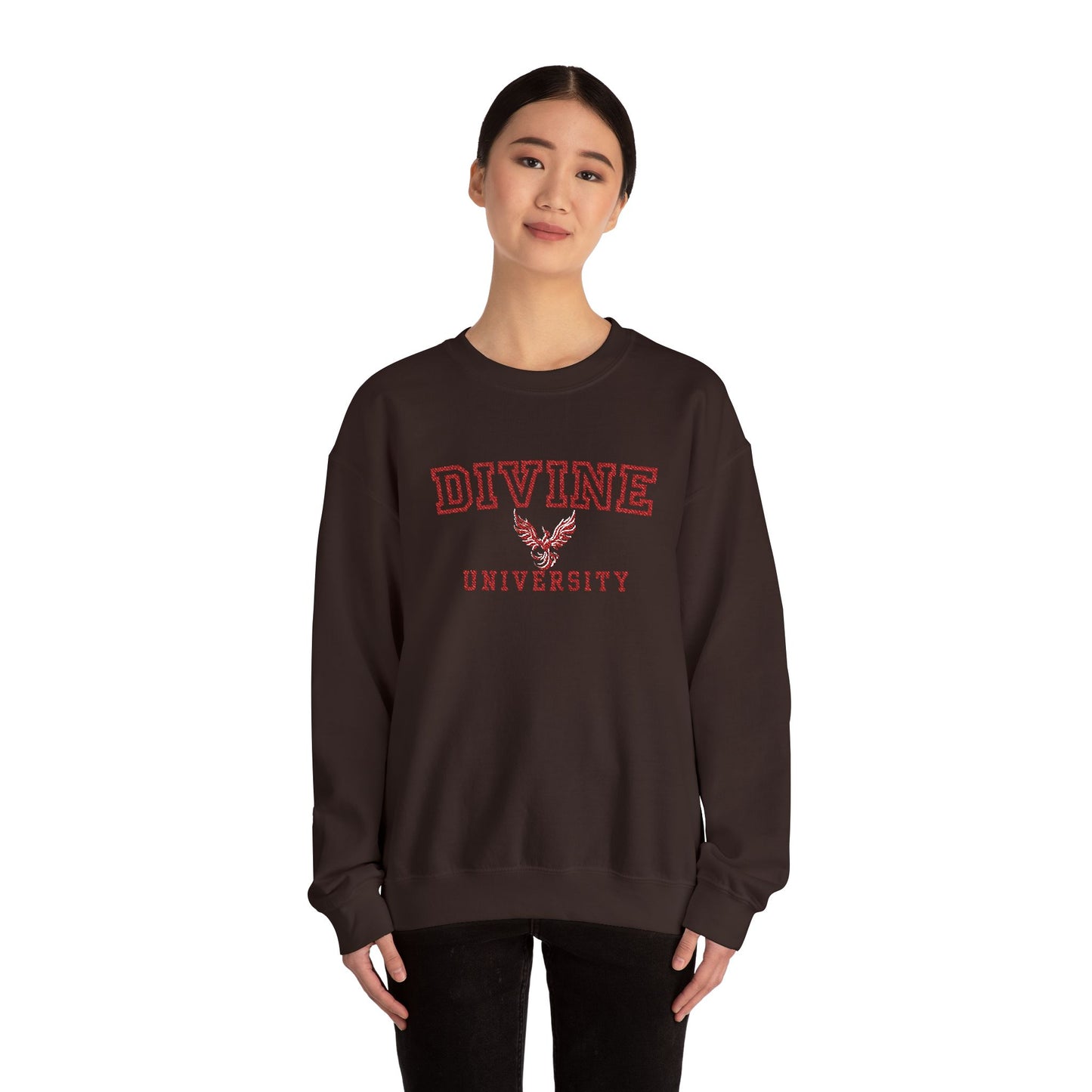 Divine University - Phoenix Rising Embroidery Crewneck Sweatshirt