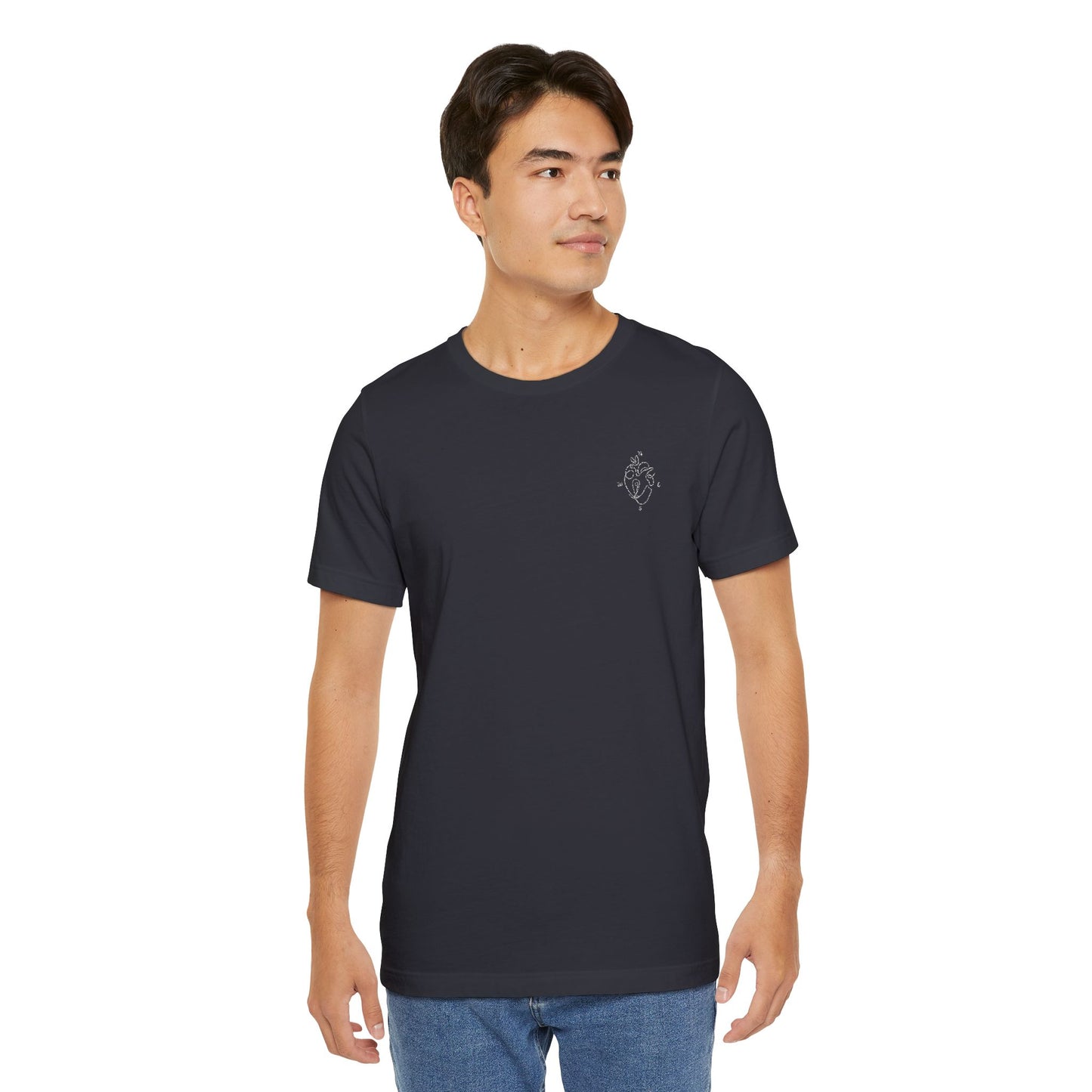 Heartled Jersey Short Sleeve Tee- Embroidery