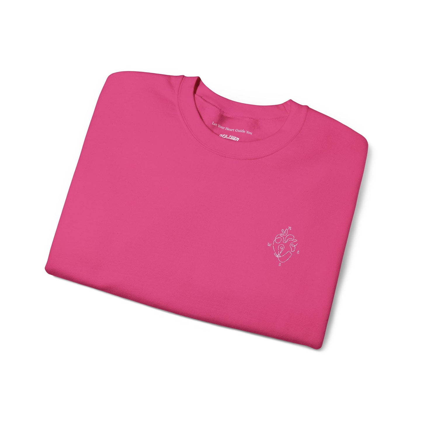Heartled Crewneck Sweatshirt-Embroidery (Heavy Blend)