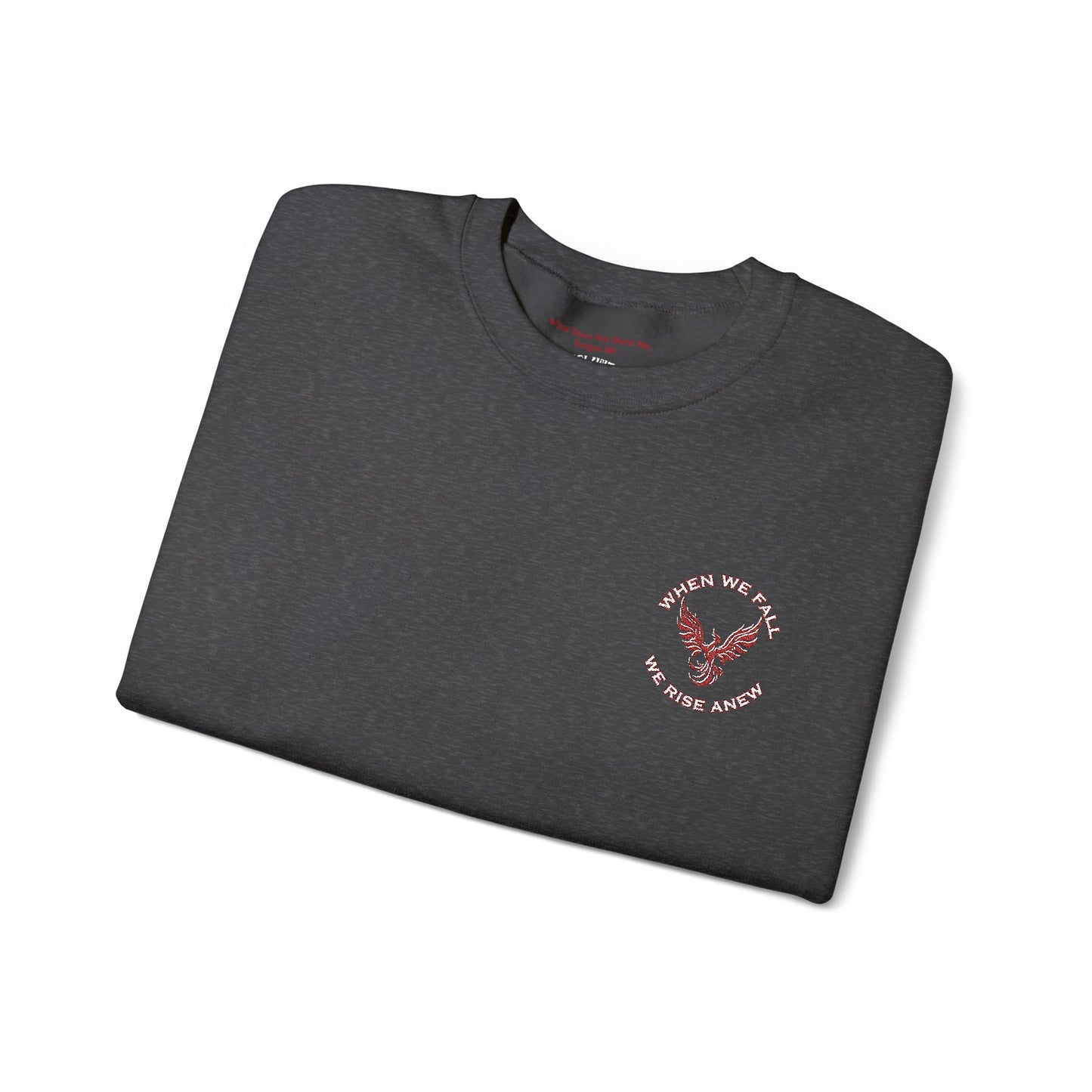 Phoenix Rising Embroidery Crewneck - Cozy Unisex Sweatshirt - Comfortable Crewneck for All Seasons, Perfect Gift for Friends, Stylish Casual Wear, Great for Fall and Winter