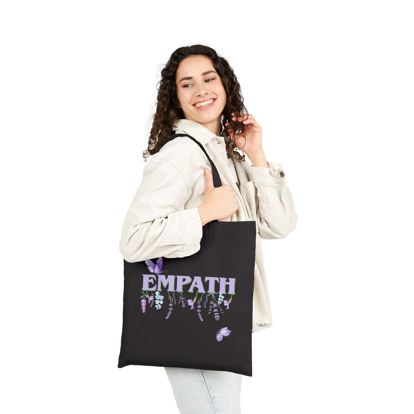 Empath Floral- Cotton Canvas Tote Bag