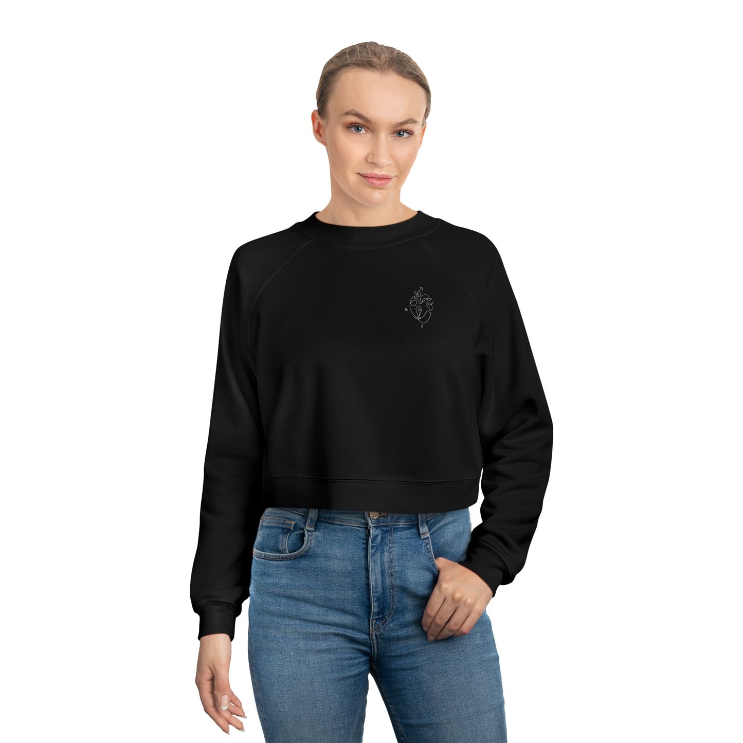 Heartled Cropped Fleece Pullover