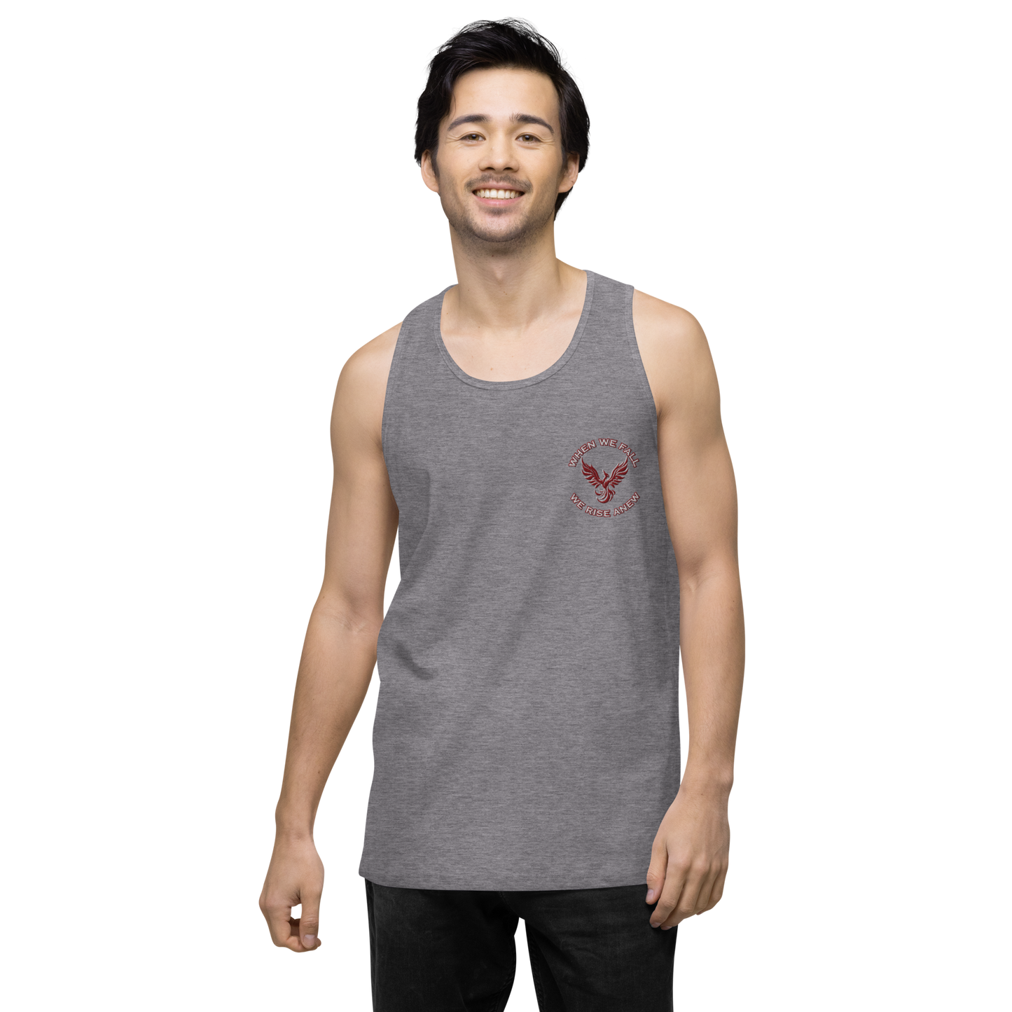 Phoenix Rising Mantra Embroidery - Tank Top