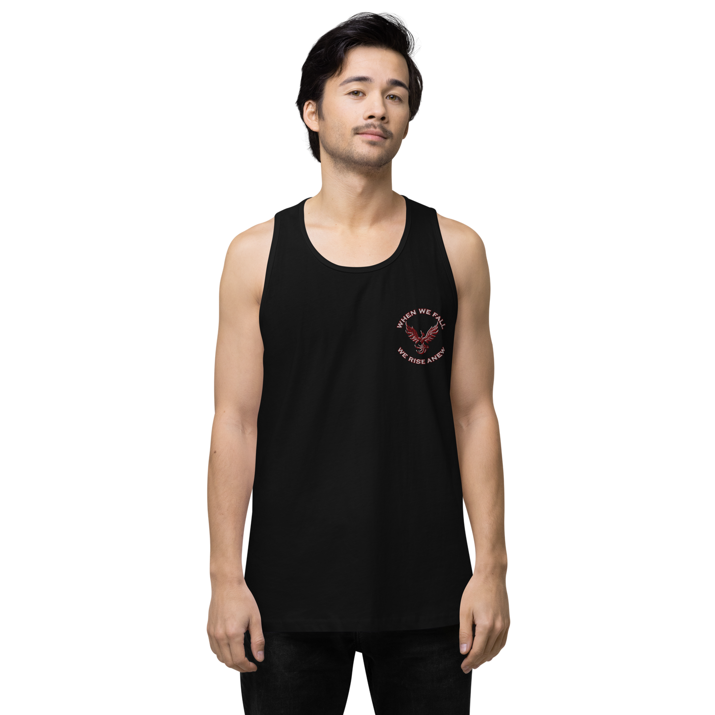 Phoenix Rising Mantra Embroidery - Tank Top
