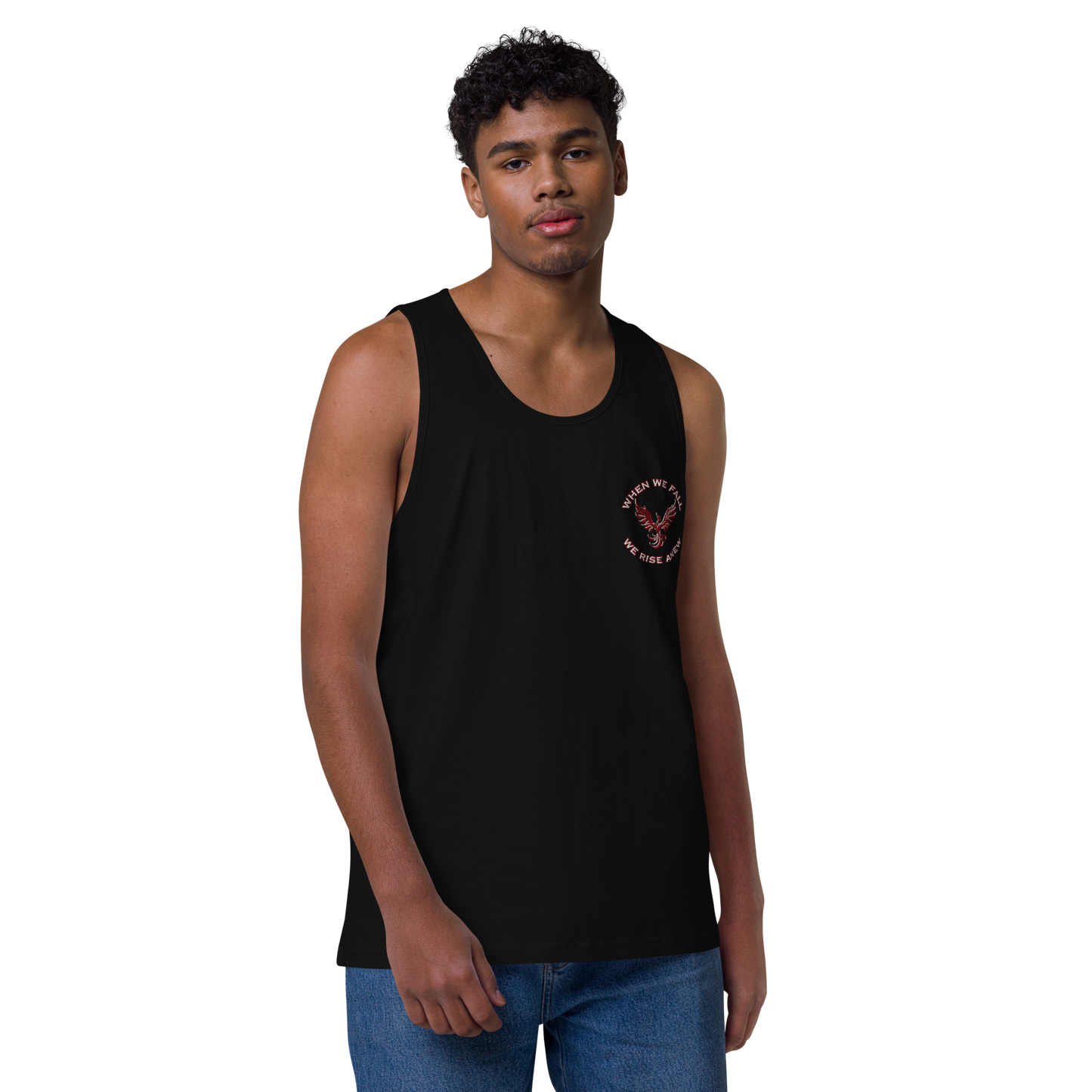 Phoenix Rising Mantra Embroidery - Tank Top