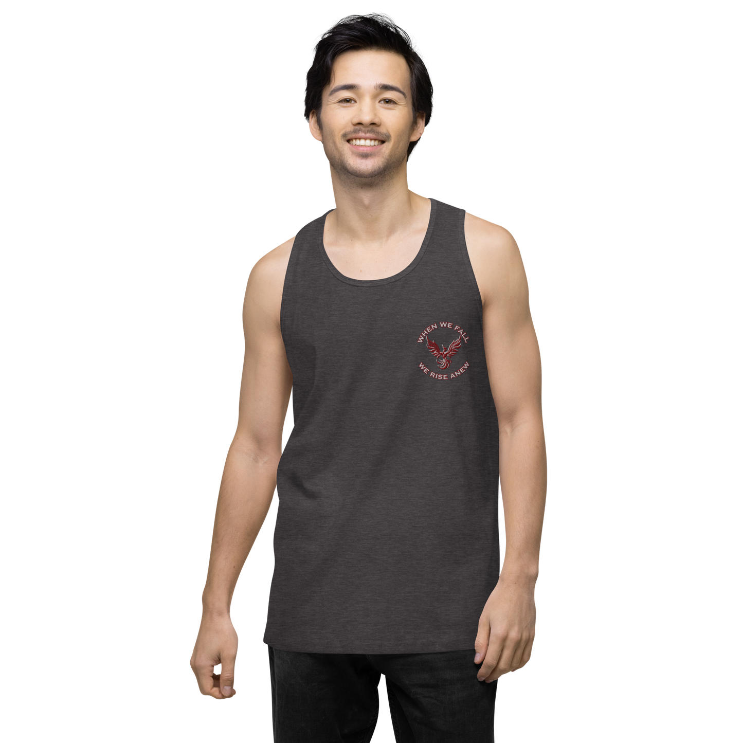 Phoenix Rising Mantra Embroidery - Tank Top