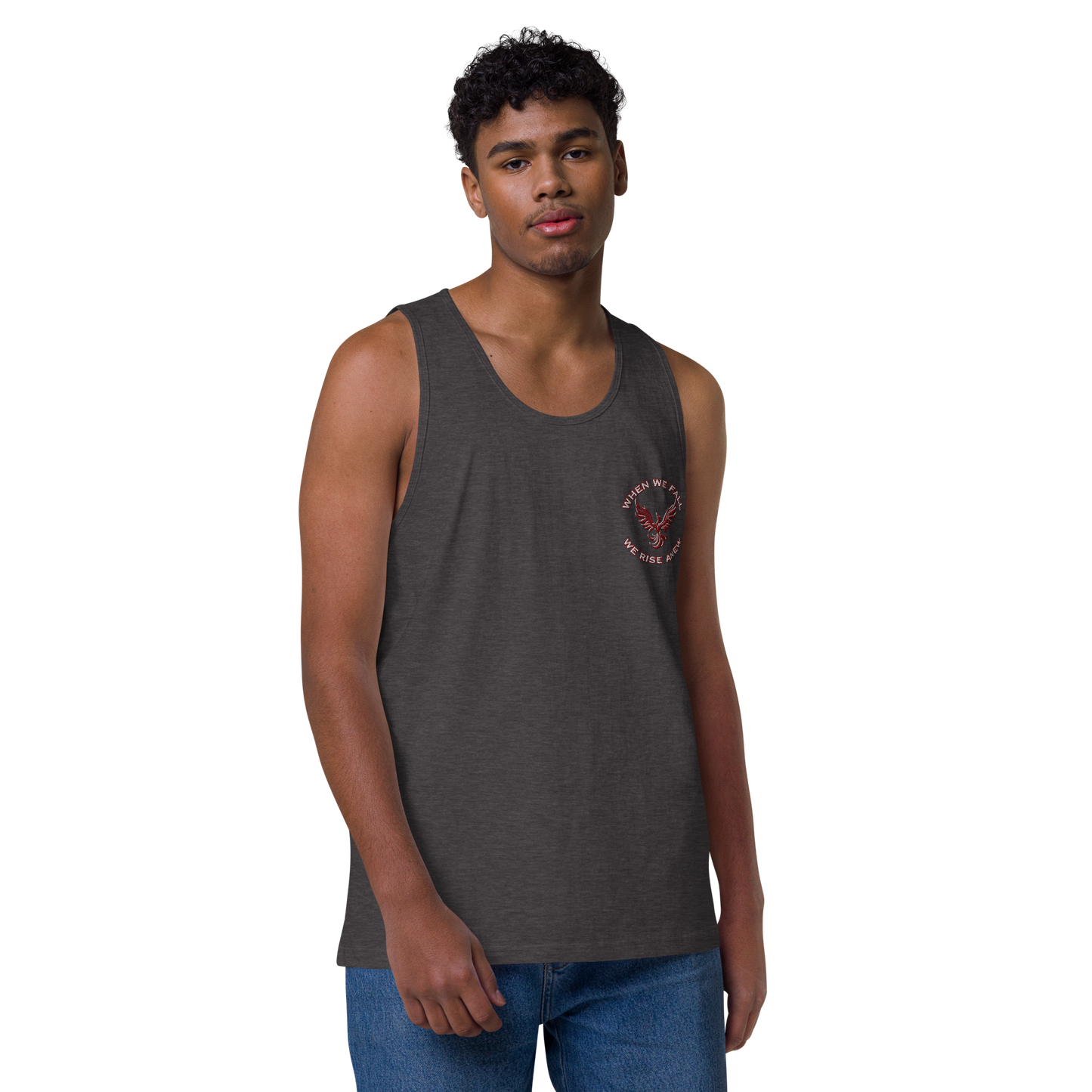Phoenix Rising Mantra Embroidery - Tank Top