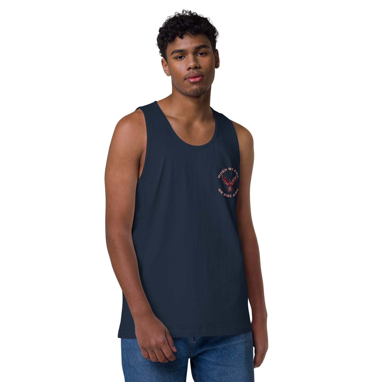 Phoenix Rising Mantra Embroidery - Tank Top