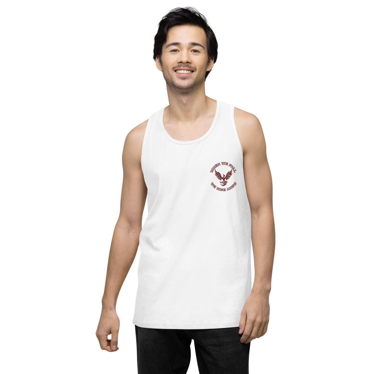 Phoenix Rising Mantra Embroidery - Tank Top