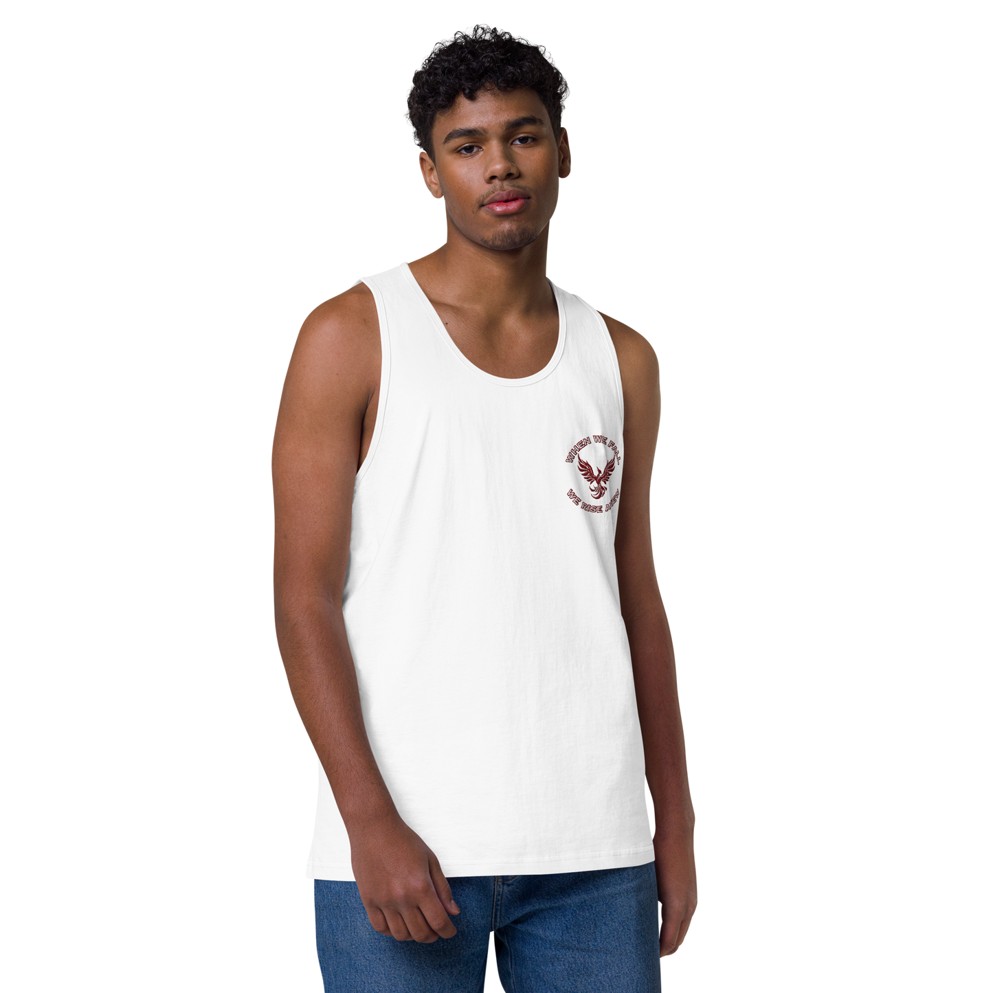 Phoenix Rising Mantra Embroidery - Tank Top