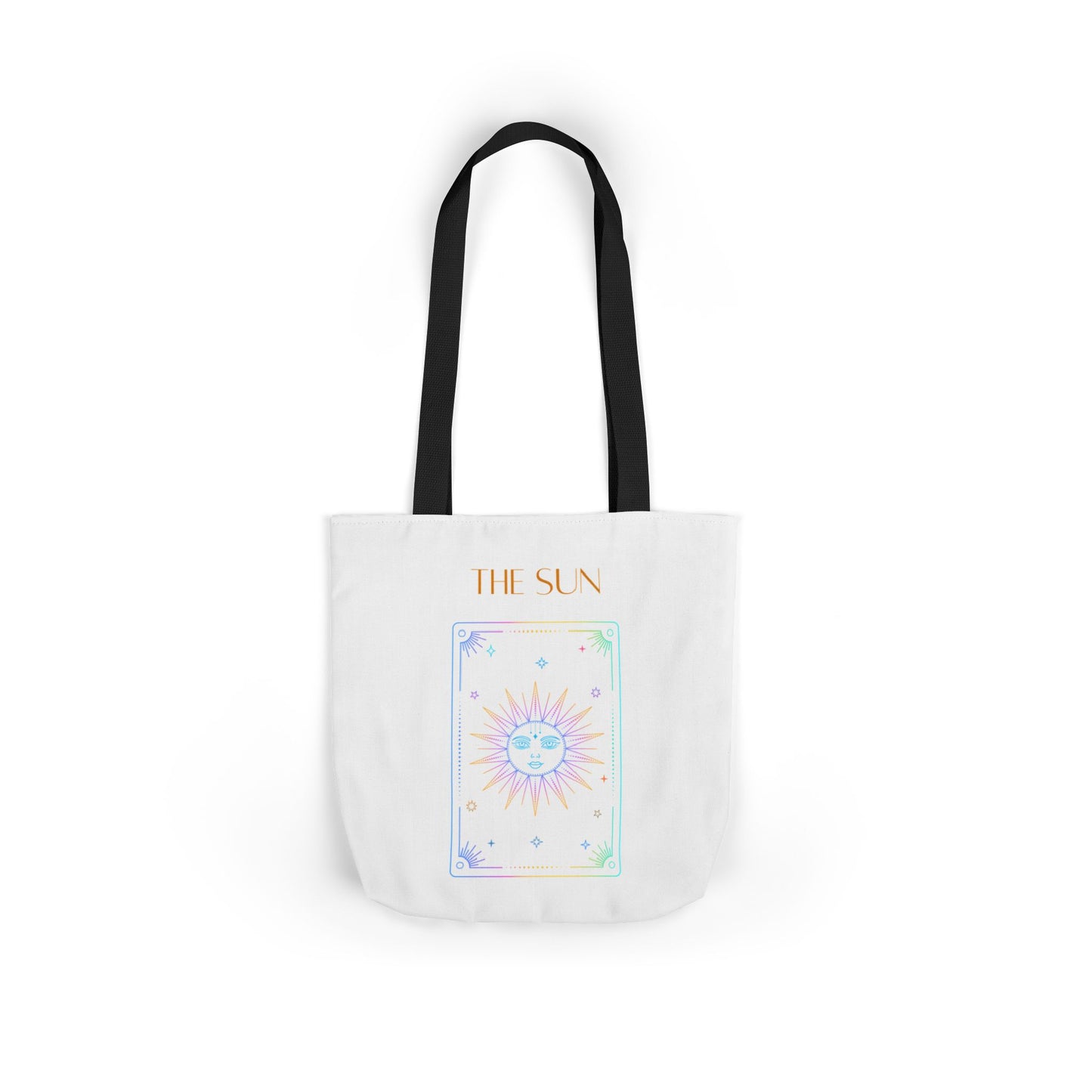 Iridescent Sun & Moon -Canvas Tote Bag, 5-Color Straps