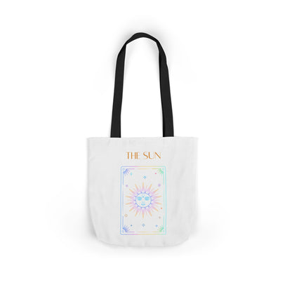 Iridescent Sun & Moon -Canvas Tote Bag, 5-Color Straps