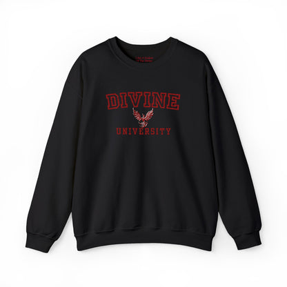 Divine University - Phoenix Rising Embroidery Crewneck Sweatshirt