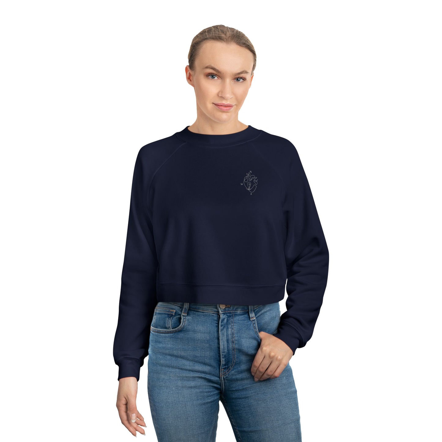 Heartled Cropped Fleece Pullover