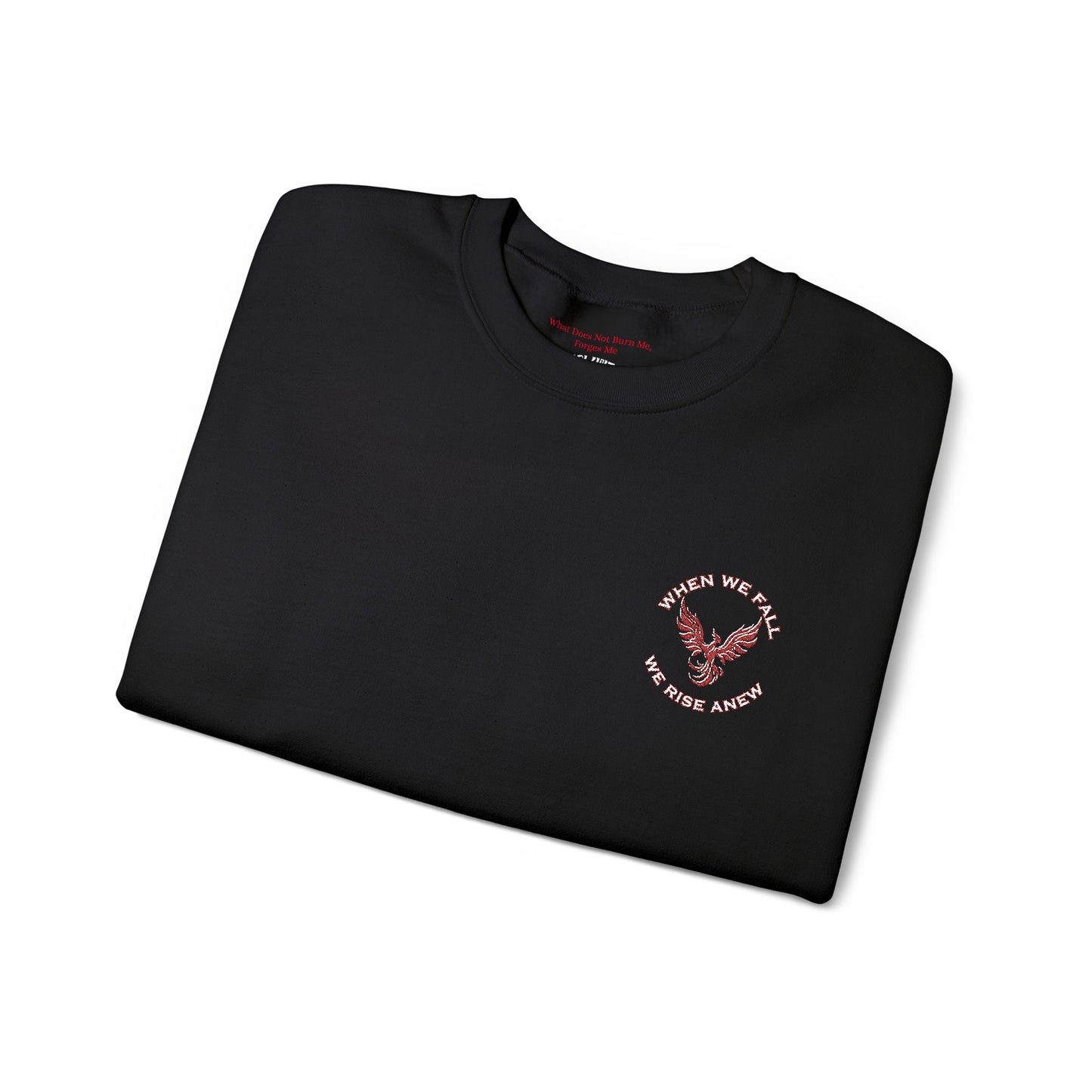 Phoenix Rising Embroidery Crewneck - Cozy Unisex Sweatshirt - Comfortable Crewneck for All Seasons, Perfect Gift for Friends, Stylish Casual Wear, Great for Fall and Winter