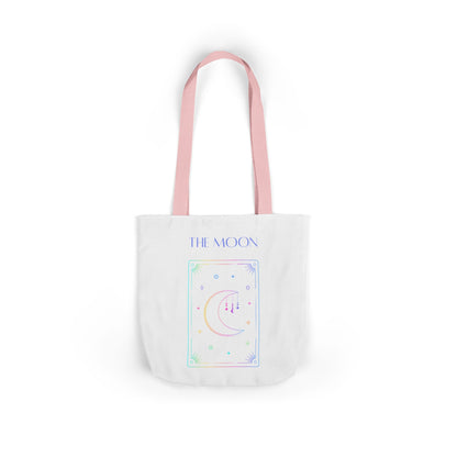 Iridescent Sun & Moon -Canvas Tote Bag, 5-Color Straps