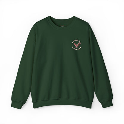 Phoenix Rising Embroidery Crewneck - Cozy Unisex Sweatshirt - Comfortable Crewneck for All Seasons, Perfect Gift for Friends, Stylish Casual Wear, Great for Fall and Winter
