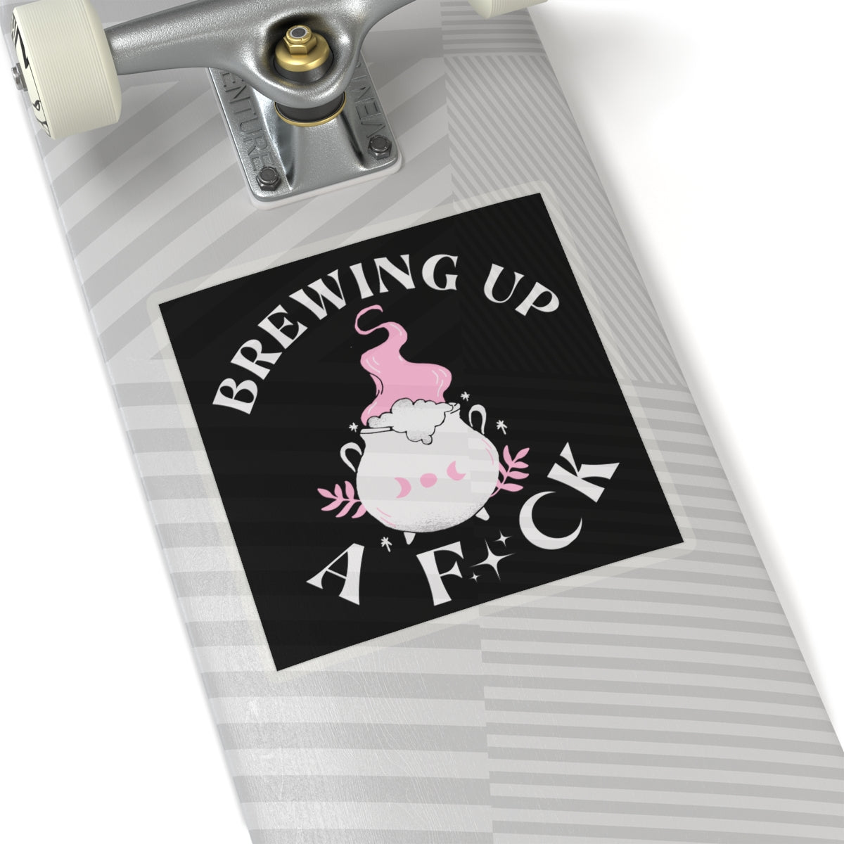 Brewing Up A F*ck- Funny Witchy Kiss-Cut Stickers, Cute Witch Stickers, Laptop Decals, Gift for Witches, Spooky Decor, Halloween Vibes