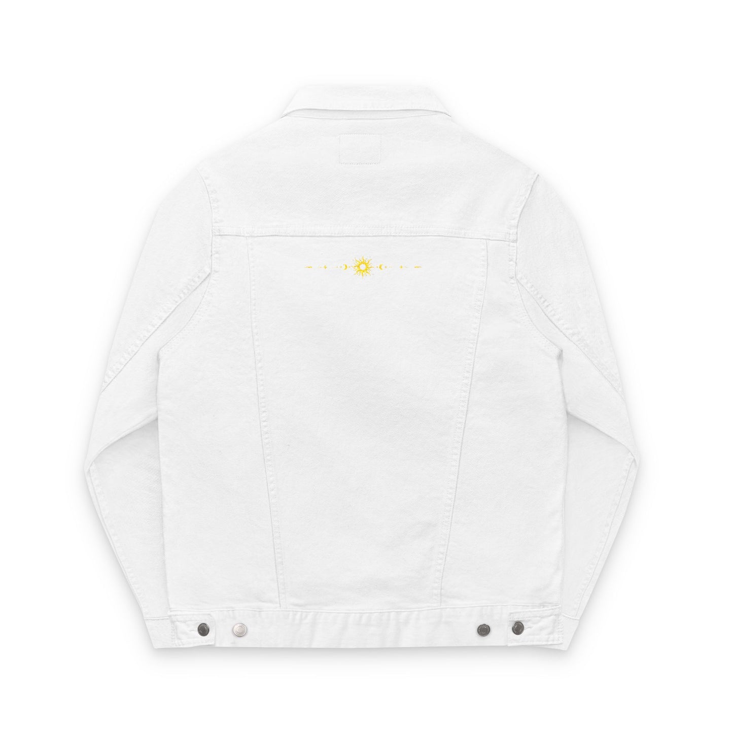 Sun & Moon Eclipse Denim Jacket ( Gold Embroidery)