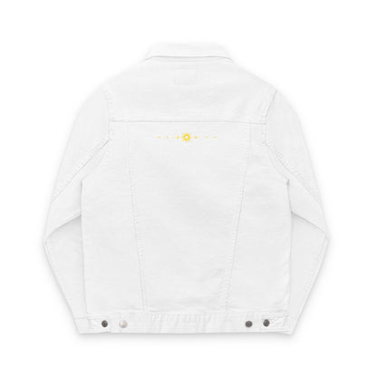 Sun & Moon Eclipse Denim Jacket ( Gold Embroidery)